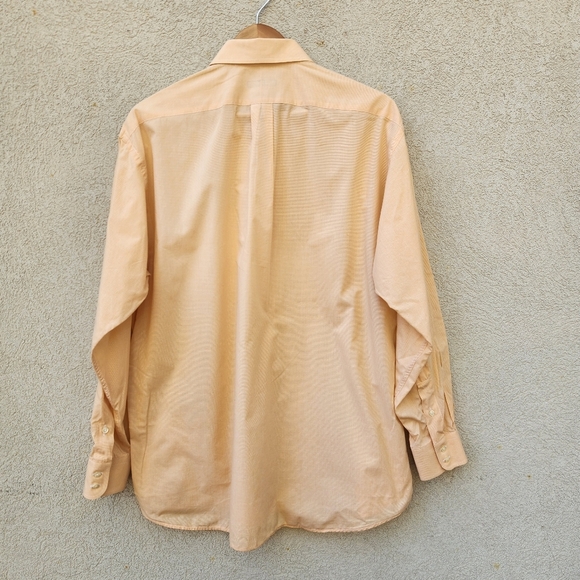 Burberry London Shirt Men’s 16 1/2 R Extra Large Tangerine Imported Cotton USA - Picture 8 of 12